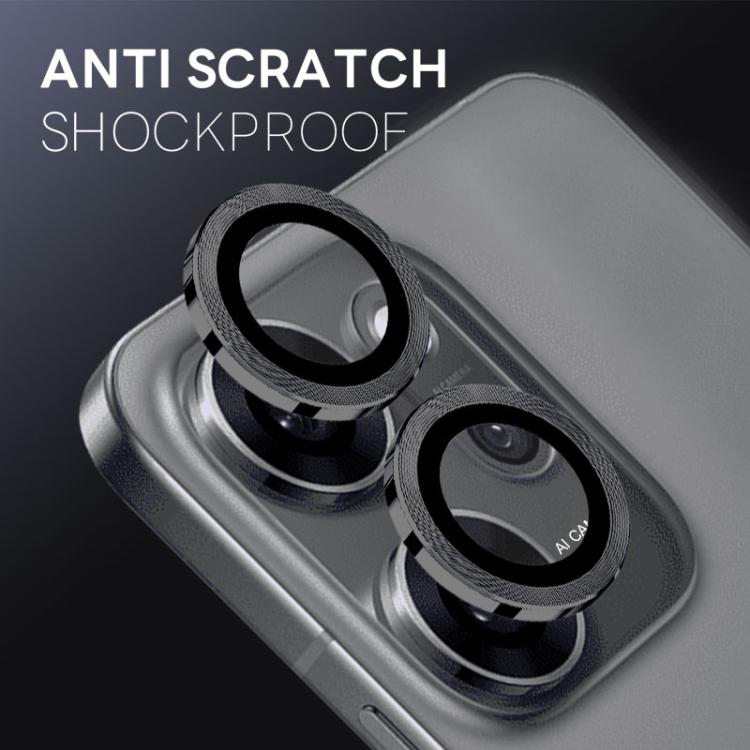 For OPPO Reno14 F 5G NORTHJO Camera Lens Protector CD Metal Ring Tempered Glass Film(Black) - Reno14 F Tempered Glass by NORTHJO | Online Shopping UK | buy2fix