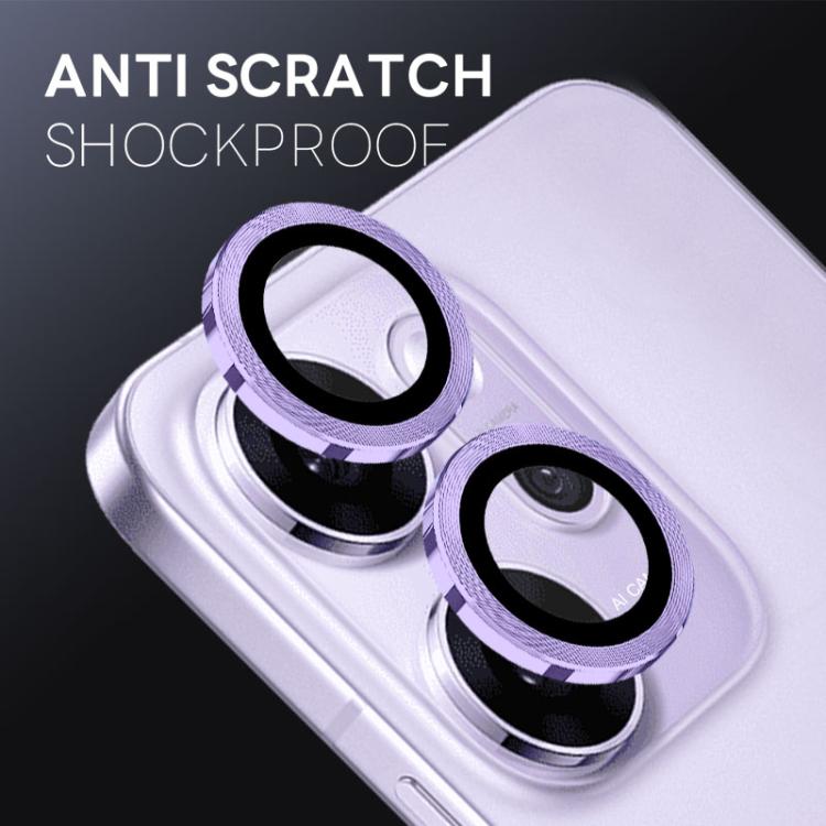 For OPPO Reno14 F 5G NORTHJO Camera Lens Protector CD Metal Ring Tempered Glass Film(Purple) - Reno14 F Tempered Glass by NORTHJO | Online Shopping UK | buy2fix