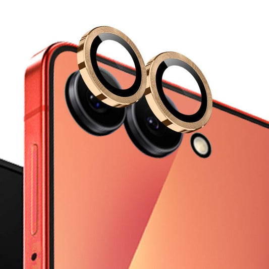 For Samsung Galaxy Z Flip7 5G NORTHJO Camera Lens Protector CD Metal Ring Tempered Glass Film(Gold) - For Samsung by NORTHJO | Online Shopping UK | buy2fix