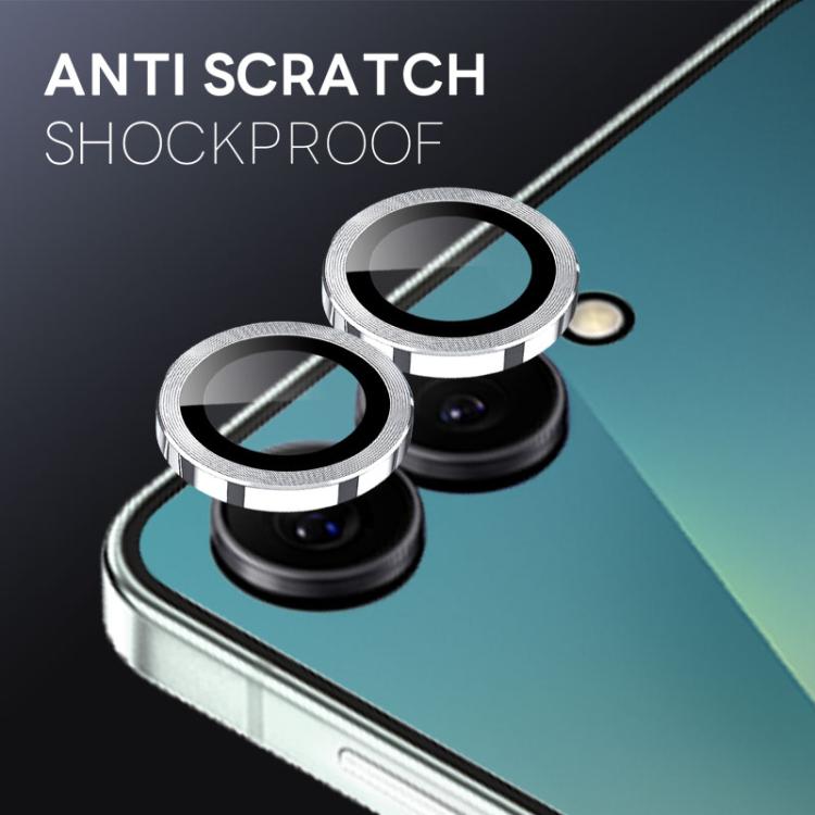 For Samsung Galaxy Z Flip7 5G NORTHJO Camera Lens Protector CD Metal Ring Tempered Glass Film(Silver) - For Samsung by NORTHJO | Online Shopping UK | buy2fix