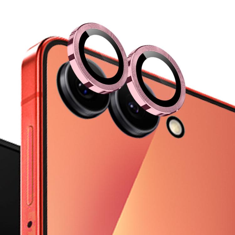 For Samsung Galaxy Z Flip7 5G NORTHJO Camera Lens Protector CD Metal Ring Tempered Glass Film(Pink) - For Samsung by NORTHJO | Online Shopping UK | buy2fix