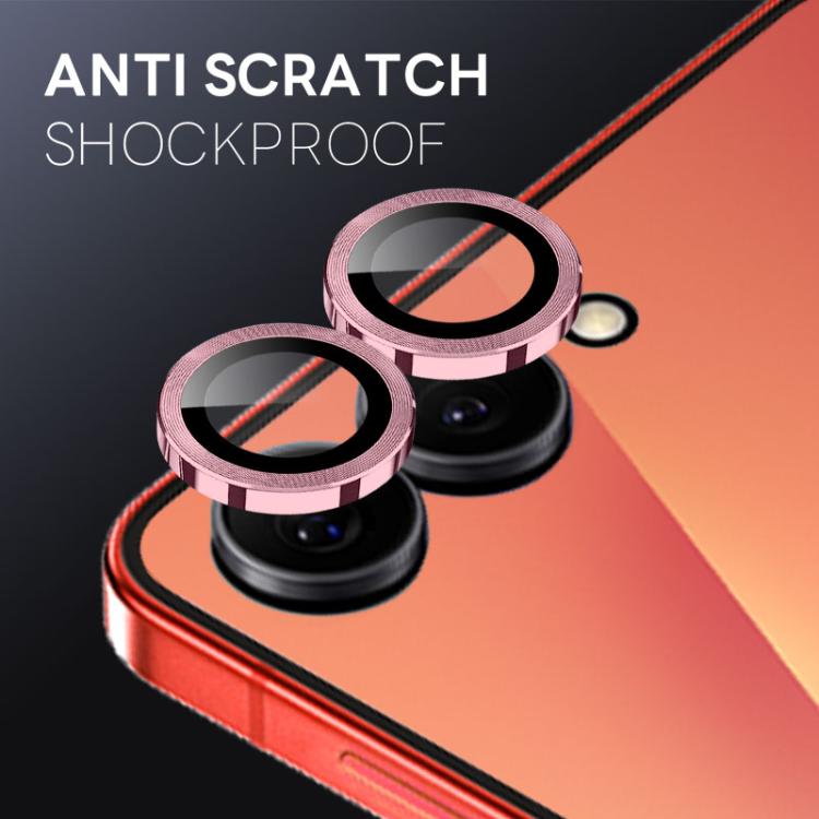 For Samsung Galaxy Z Flip7 5G NORTHJO Camera Lens Protector CD Metal Ring Tempered Glass Film(Pink) - For Samsung by NORTHJO | Online Shopping UK | buy2fix