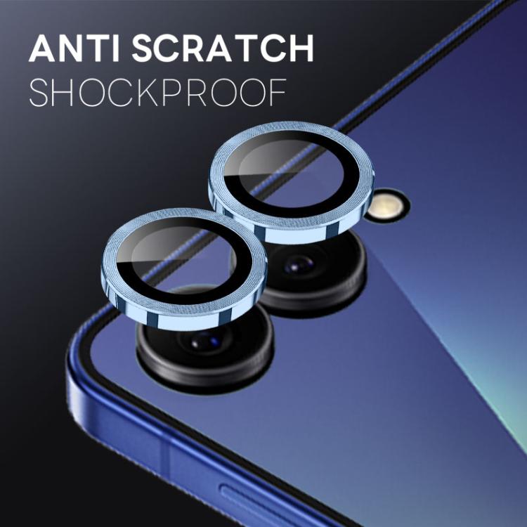 For Samsung Galaxy Z Flip7 5G NORTHJO Camera Lens Protector CD Metal Ring Tempered Glass Film(Blue) - For Samsung by NORTHJO | Online Shopping UK | buy2fix