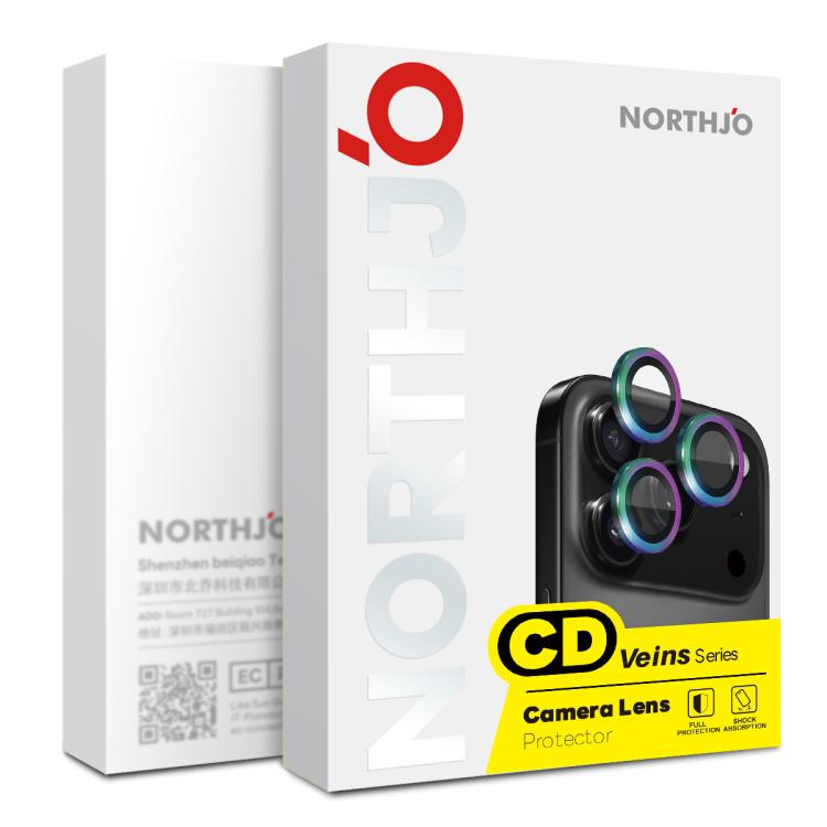 For Samsung Galaxy Z Flip7 5G NORTHJO Camera Lens Protector CD Metal Ring Tempered Glass Film(Blue) - For Samsung by NORTHJO | Online Shopping UK | buy2fix