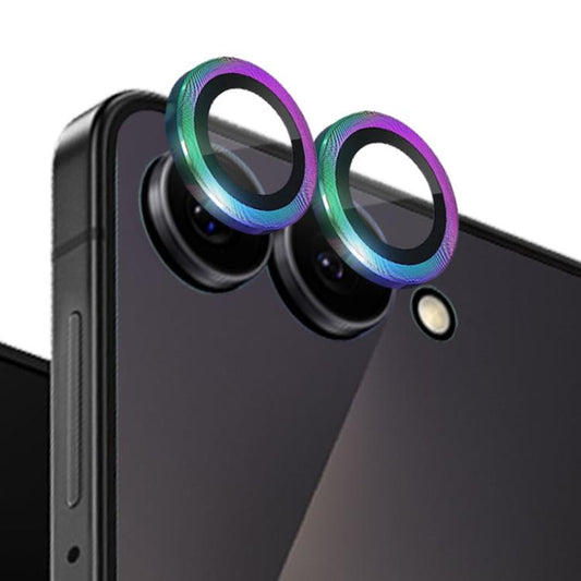 For Samsung Galaxy Z Flip7 5G NORTHJO Camera Lens Protector CD Metal Ring Tempered Glass Film(Colorful) - For Samsung by NORTHJO | Online Shopping UK | buy2fix