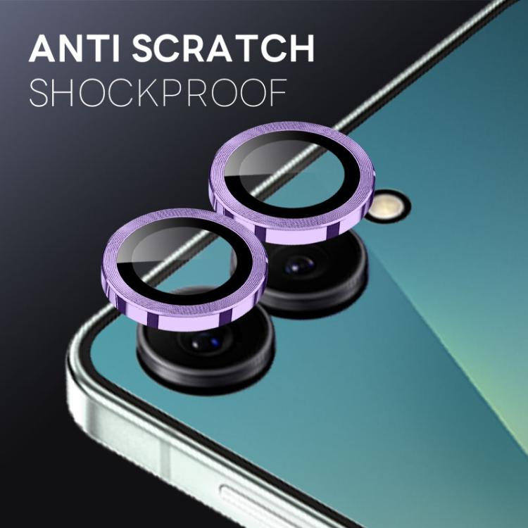 For Samsung Galaxy Z Flip7 5G NORTHJO Camera Lens Protector CD Metal Ring Tempered Glass Film(Purple) - For Samsung by NORTHJO | Online Shopping UK | buy2fix