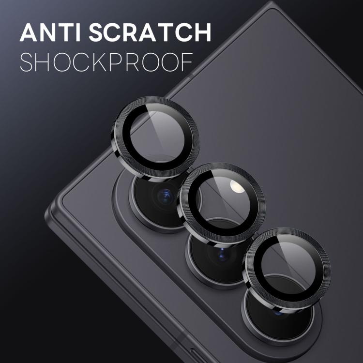 For Samsung Galaxy Z Fold7 5G NORTHJO Camera Lens Protector CD Metal Ring Tempered Glass Film(Black) - For Samsung by NORTHJO | Online Shopping UK | buy2fix