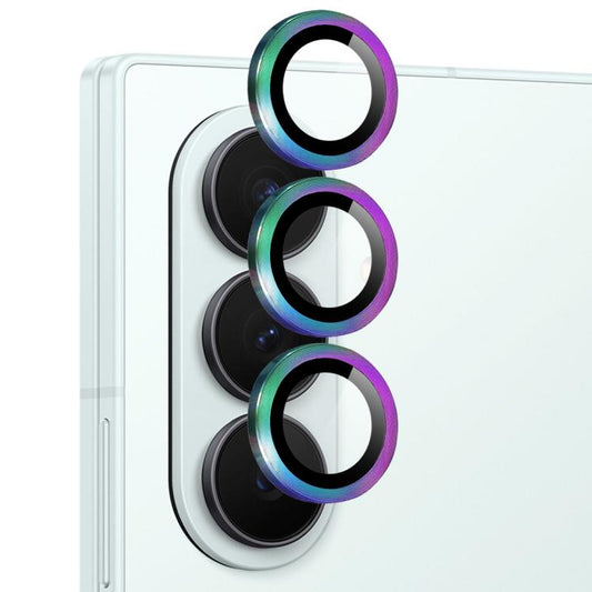 For Samsung Galaxy Z Fold7 5G NORTHJO Camera Lens Protector CD Metal Ring Tempered Glass Film(Colorful) - For Samsung by NORTHJO | Online Shopping UK | buy2fix