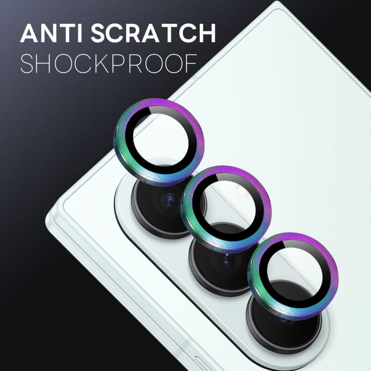 For Samsung Galaxy Z Fold7 5G NORTHJO Camera Lens Protector CD Metal Ring Tempered Glass Film(Colorful) - For Samsung by NORTHJO | Online Shopping UK | buy2fix