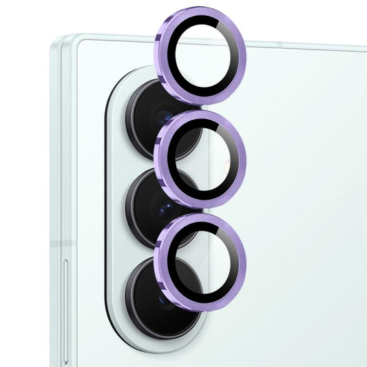 For Samsung Galaxy Z Fold7 5G NORTHJO Camera Lens Protector CD Metal Ring Tempered Glass Film(Purple) - For Samsung by NORTHJO | Online Shopping UK | buy2fix
