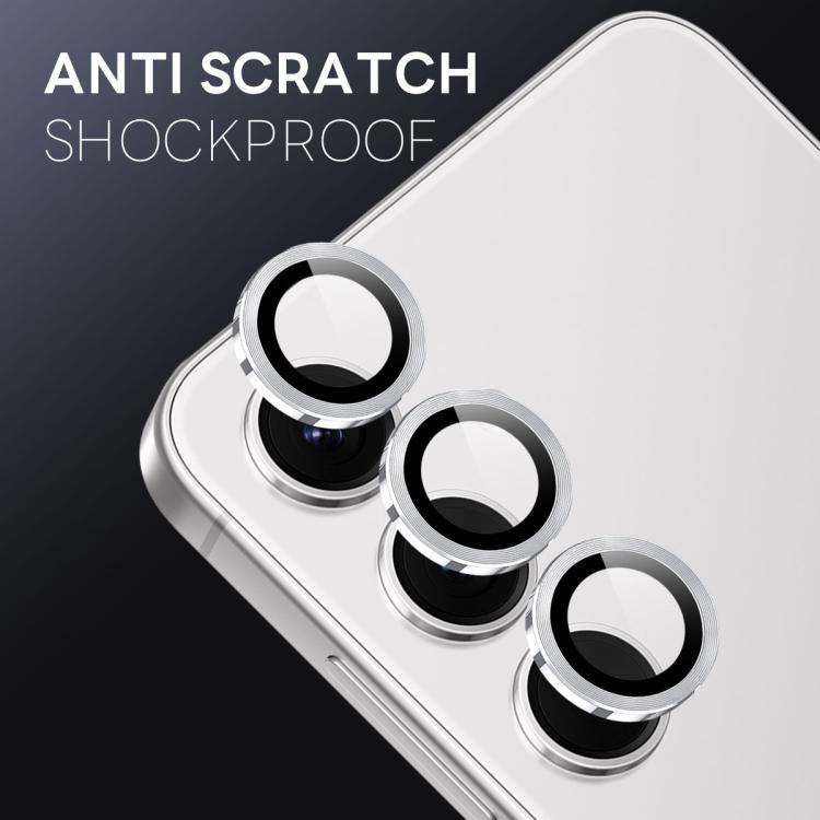 For Samsung Galaxy S25 FE 5G NORTHJO Camera Lens Protector CD Metal Ring Tempered Glass Film(Silver) - For Samsung by NORTHJO | Online Shopping UK | buy2fix