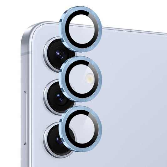 For Samsung Galaxy S25 FE 5G NORTHJO Camera Lens Protector CD Metal Ring Tempered Glass Film(Blue) - For Samsung by NORTHJO | Online Shopping UK | buy2fix