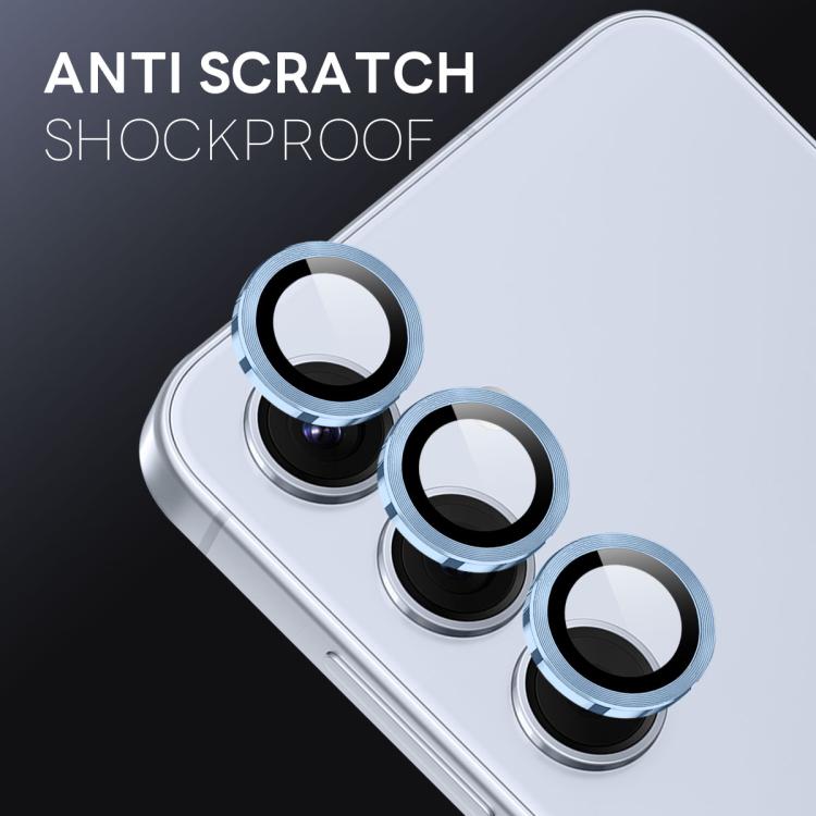 For Samsung Galaxy S25 FE 5G NORTHJO Camera Lens Protector CD Metal Ring Tempered Glass Film(Blue) - For Samsung by NORTHJO | Online Shopping UK | buy2fix