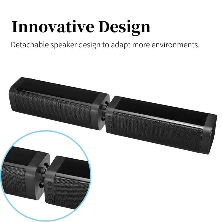 BKS-33 5.0 TV Home Wireless Soundbar, Support TF, Removable and Splice, 3D Stereo Effect - Desktop Speaker by buy2fix | Online Shopping UK | buy2fix