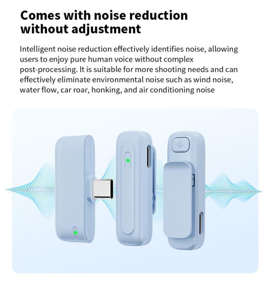 M6 Wireless Microphone AI Noise Reduction Live Streaming Mic(Pink) - Microphone by buy2fix | Online Shopping UK | buy2fix