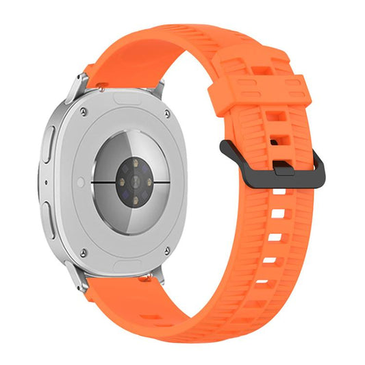 For Samsung Galaxy Watch8 / Watch8 Classic Tire Texture Silicone Watch Band(Orange) - Watch Bands by buy2fix | Online Shopping UK | buy2fix