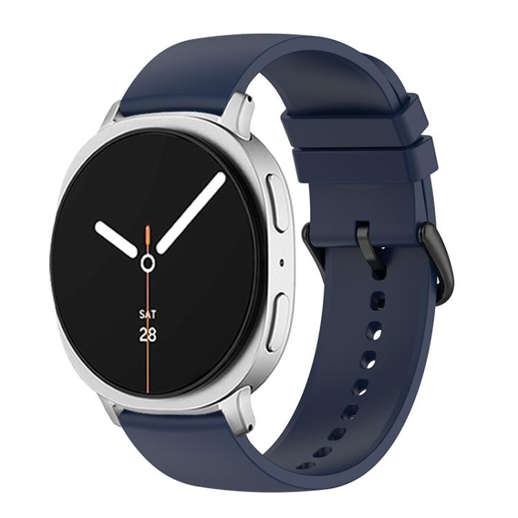 For Samsung Galaxy Watch8 / Watch8 Classic Round Tail Silicone Watch Band(Midnight Blue) - Watch Bands by buy2fix | Online Shopping UK | buy2fix