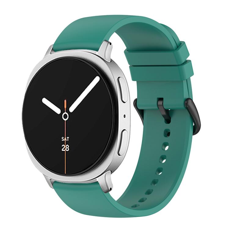 For Samsung Galaxy Watch8 / Watch8 Classic Round Tail Silicone Watch Band(Pine Green) - Watch Bands by buy2fix | Online Shopping UK | buy2fix
