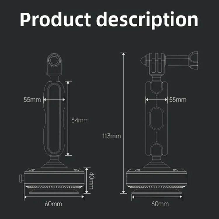 DJ-1 Car Mount Aluminum Alloy Action Camera Holder Electric Vacuum Suction Cup Bracket - Holder by buy2fix | Online Shopping UK | buy2fix