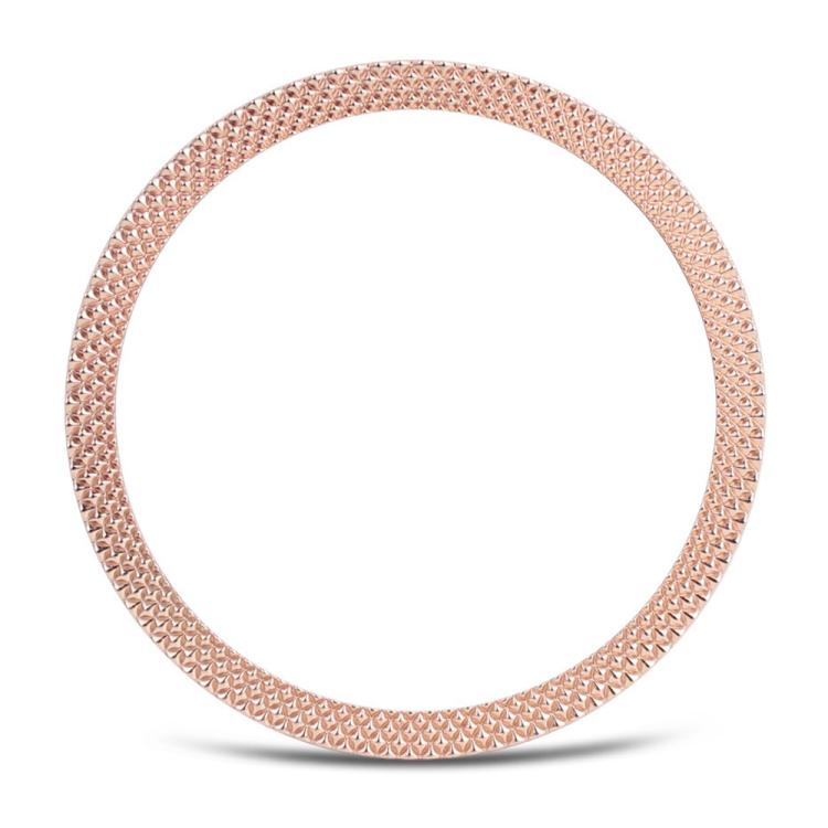 For Samsung Galaxy Watch8 44mm Rhombic Texture Bezel and Wavy Grain Stitched Color Buckle Silicone Watch Band(Pink Rose Gold) - Watch Bands by buy2fix | Online Shopping UK | buy2fix