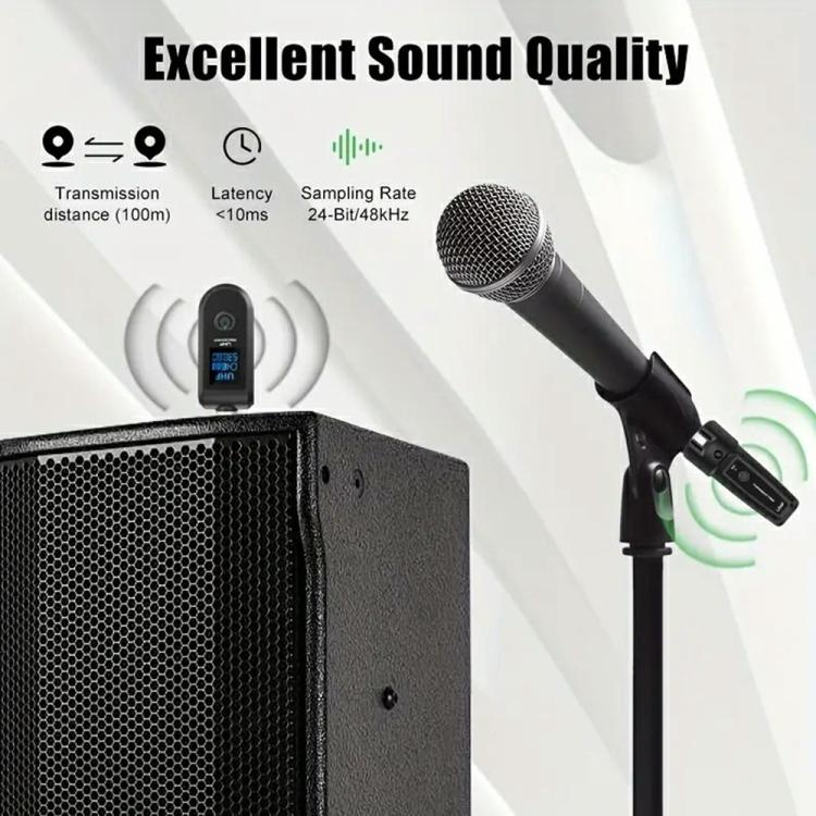 K1 For Handheld Dynamic Mic Wired to Wireless Microphone Converter, 1 Transmitter + 1 Receiver - Microphone by buy2fix | Online Shopping UK | buy2fix