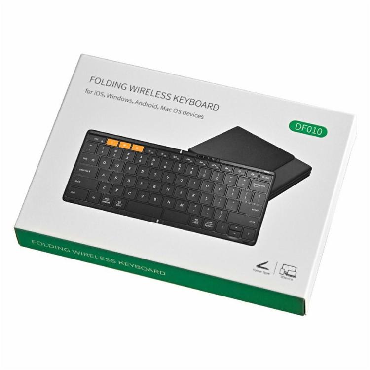 For Windows / Android / iOS DF010 Foldable Bluetooth 79 Keys Ultra Slim Keyboard - Wireless Keyboard by buy2fix | Online Shopping UK | buy2fix