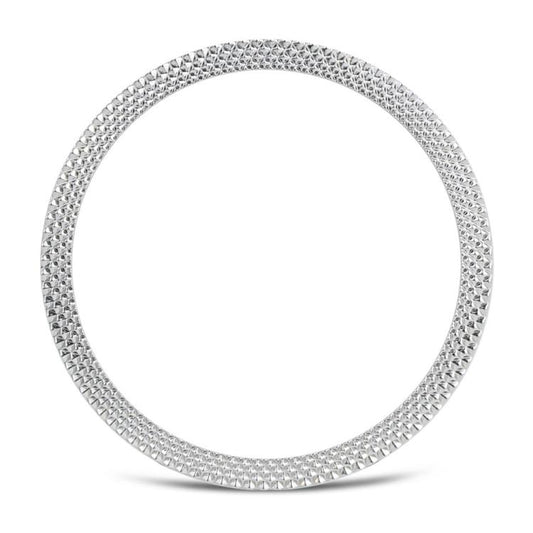 For Samsung Galaxy Watch8 44mm Rhombic Texture Bezel and Black Reverse Buckle Silicone Watch Band(Red Silver) - Watch Bands by buy2fix | Online Shopping UK | buy2fix