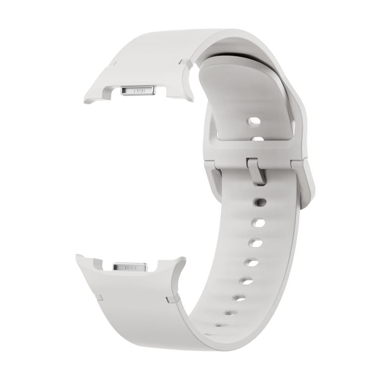 For Samsung Galaxy Watch8 40mm Speed Bezel and Solid Color Stitched Silicone Watch Band(Lime White Silver) - Watch Bands by buy2fix | Online Shopping UK | buy2fix
