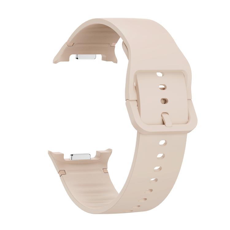 For Samsung Galaxy Watch8 40mm Speed Bezel and Solid Color Stitched Silicone Watch Band(Starlight Silver) - Watch Bands by buy2fix | Online Shopping UK | buy2fix