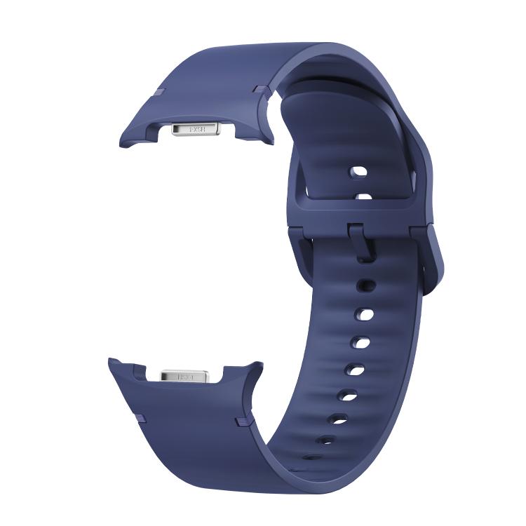 For Samsung Galaxy Watch8 40mm Speed Bezel and Solid Color Stitched Silicone Watch Band(Midnight Blue Silver) - Watch Bands by buy2fix | Online Shopping UK | buy2fix
