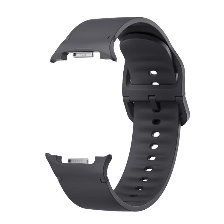 For Samsung Galaxy Watch8 40mm Speed Bezel and Solid Color Stitched Silicone Watch Band(Dark Gray Black) - Watch Bands by buy2fix | Online Shopping UK | buy2fix