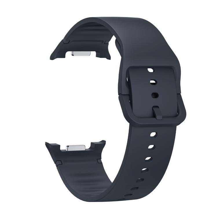 For Samsung Galaxy Watch8 40mm Speed Bezel and Solid Color Stitched Silicone Watch Band(Dark Gray Black) - Watch Bands by buy2fix | Online Shopping UK | buy2fix