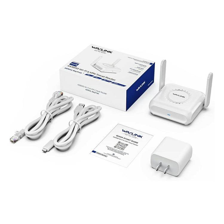 WAVLINK WNT100X3 AX3000 160MHz MU-MIMO OFDMA VPN Dual Band WiFi 6 Travel Router, Color:UK Plug - Wireless Routers by WAVLINK | Online Shopping UK | buy2fix
