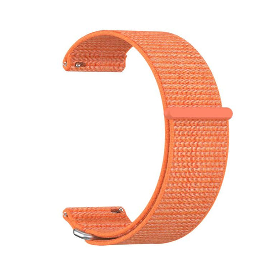 For Garmin Venu X1 Two Section Metal Ring Nylon Hook and Loop Fastener Watch Band(Bright Orange) - Watch Bands by buy2fix | Online Shopping UK | buy2fix