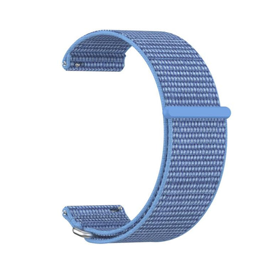 For Garmin Venu X1 Two Section Metal Ring Nylon Hook and Loop Fastener Watch Band(Cape Blue) - Watch Bands by buy2fix | Online Shopping UK | buy2fix