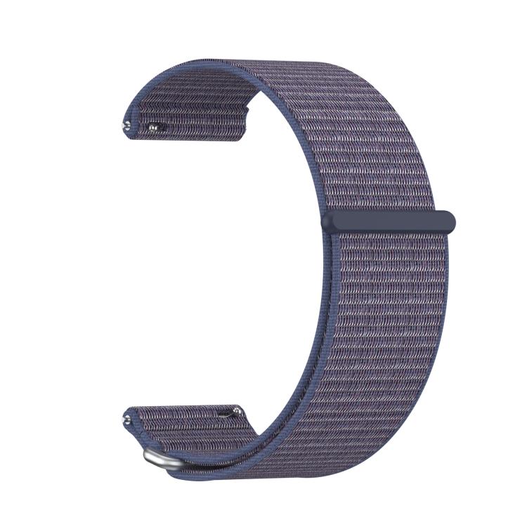 For Garmin Venu X1 Two Section Metal Ring Nylon Hook and Loop Fastener Watch Band(Midnight Blue) - Watch Bands by buy2fix | Online Shopping UK | buy2fix