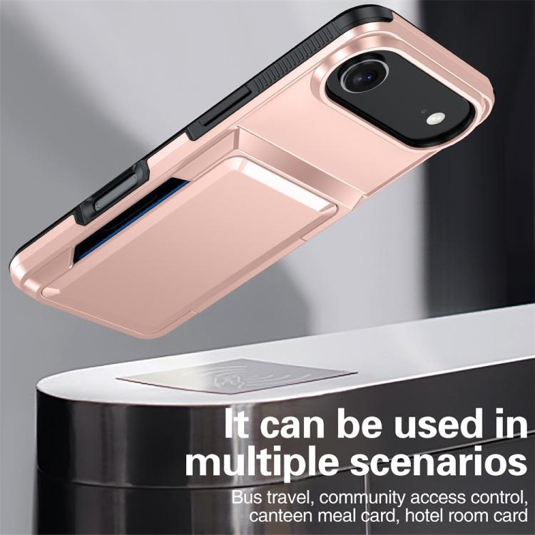 For iPhone 17 Air Kalebol Flip Card Wallet Holder Shockproof Phone Case(Black) - iPhone 17 Air Cases by Kalebol | Online Shopping UK | buy2fix