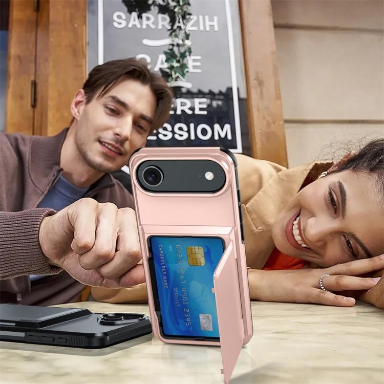 For iPhone Air Kalebol Flip Card Wallet Holder Shockproof Phone Case(Red) - iPhone Air Cases by Kalebol | Online Shopping UK | buy2fix
