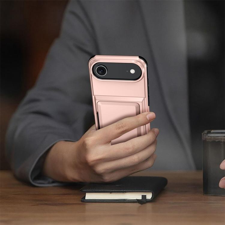For iPhone Air Kalebol Flip Card Wallet Holder Shockproof Phone Case(Red) - iPhone Air Cases by Kalebol | Online Shopping UK | buy2fix
