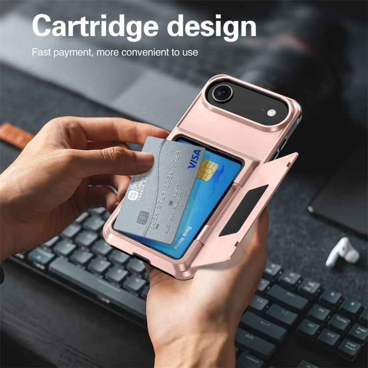 For iPhone Air Kalebol Flip Card Wallet Holder Shockproof Phone Case(Red) - iPhone Air Cases by Kalebol | Online Shopping UK | buy2fix