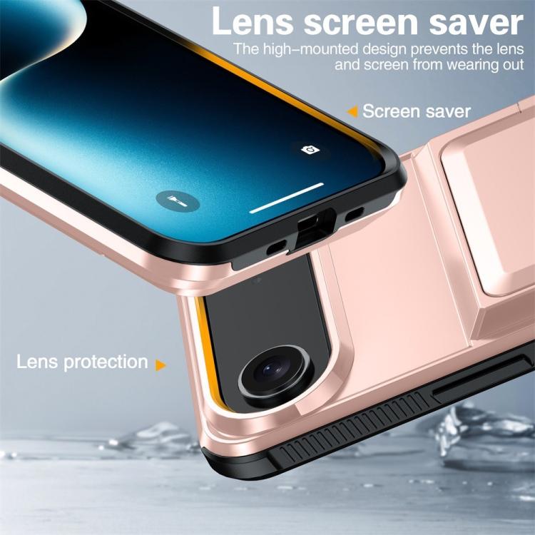 For iPhone 17 Air Kalebol Flip Card Wallet Holder Shockproof Phone Case(Blue) - iPhone 17 Air Cases by Kalebol | Online Shopping UK | buy2fix
