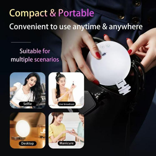 A01 Smartphone Photography Live Streaming Round LED Fill Light Portable Selfie Light(Black) - Selfie Light by buy2fix | Online Shopping UK | buy2fix