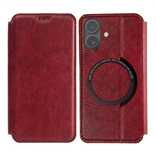 For iPhone 17 Kalebol Flip Card Slot MagSafe Leather Phone Case(Red) - iPhone 17 Cases by Kalebol | Online Shopping UK | buy2fix