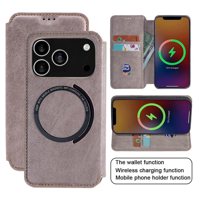 For iPhone 17 Pro Max Kalebol Flip Card Slot MagSafe Leather Phone Case(Brown) - iPhone 17 Pro Max Cases by Kalebol | Online Shopping UK | buy2fix