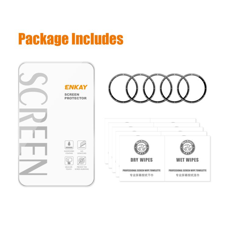 For OnePlus Watch 3 43mm 5pcs ENKAY 3D Full Coverage Soft PC Edge PMMA HD Screen Protector Film - Screen Protector by ENKAY | Online Shopping UK | buy2fix