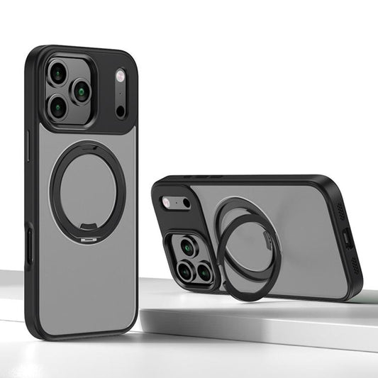 For iPhone 17 Pro Max Kalebol Rotating Magnetic Holder MagSafe Phone Case(Black) - iPhone 17 Pro Max Cases by Kalebol | Online Shopping UK | buy2fix