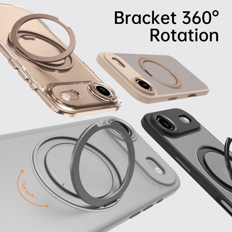 For iPhone 17 Air Kalebol Rotating Magnetic Holder MagSafe Phone Case(Gray) - iPhone 17 Air Cases by Kalebol | Online Shopping UK | buy2fix