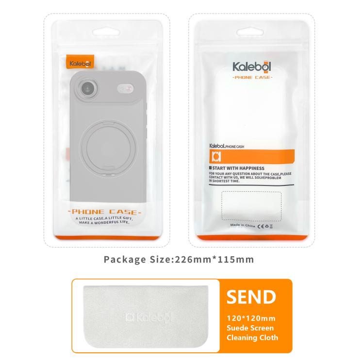For iPhone 17 Air Kalebol Rotating Magnetic Holder MagSafe Phone Case(Gray) - iPhone 17 Air Cases by Kalebol | Online Shopping UK | buy2fix