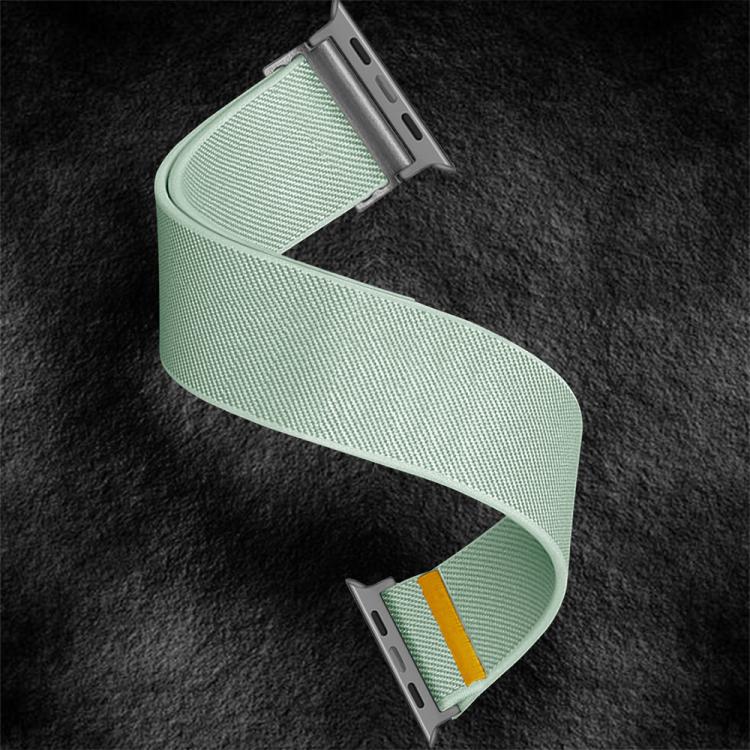 For Apple Watch 46mm / 49mm / 45mm / 44mm Adjustable Single Loop Elastic Nylon Watch Band(Mint Green) - Watch Bands by buy2fix | Online Shopping UK | buy2fix