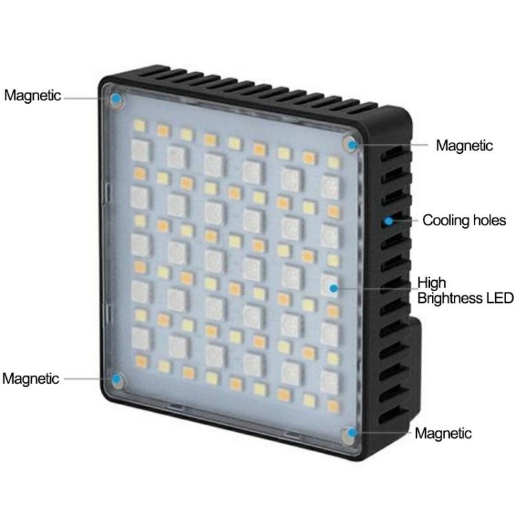 VLOGLITE K10RGB Ultra Thin Pocket Size RGB LED Camera Light Photography Videography Selfie Light - by VLOGLITE | Online Shopping UK | buy2fix